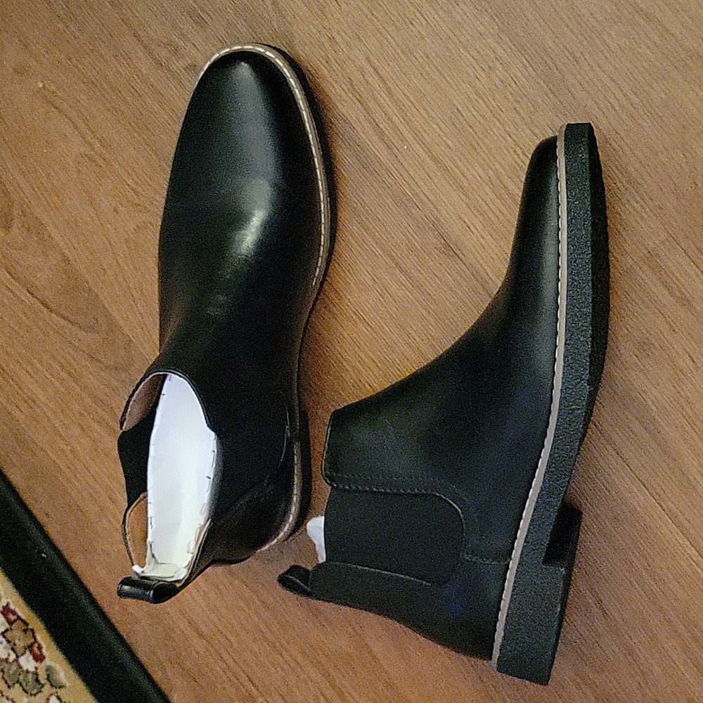 Deer Stags Rockland Chelsea black boots vegan leather size 8.5 New no Tags …